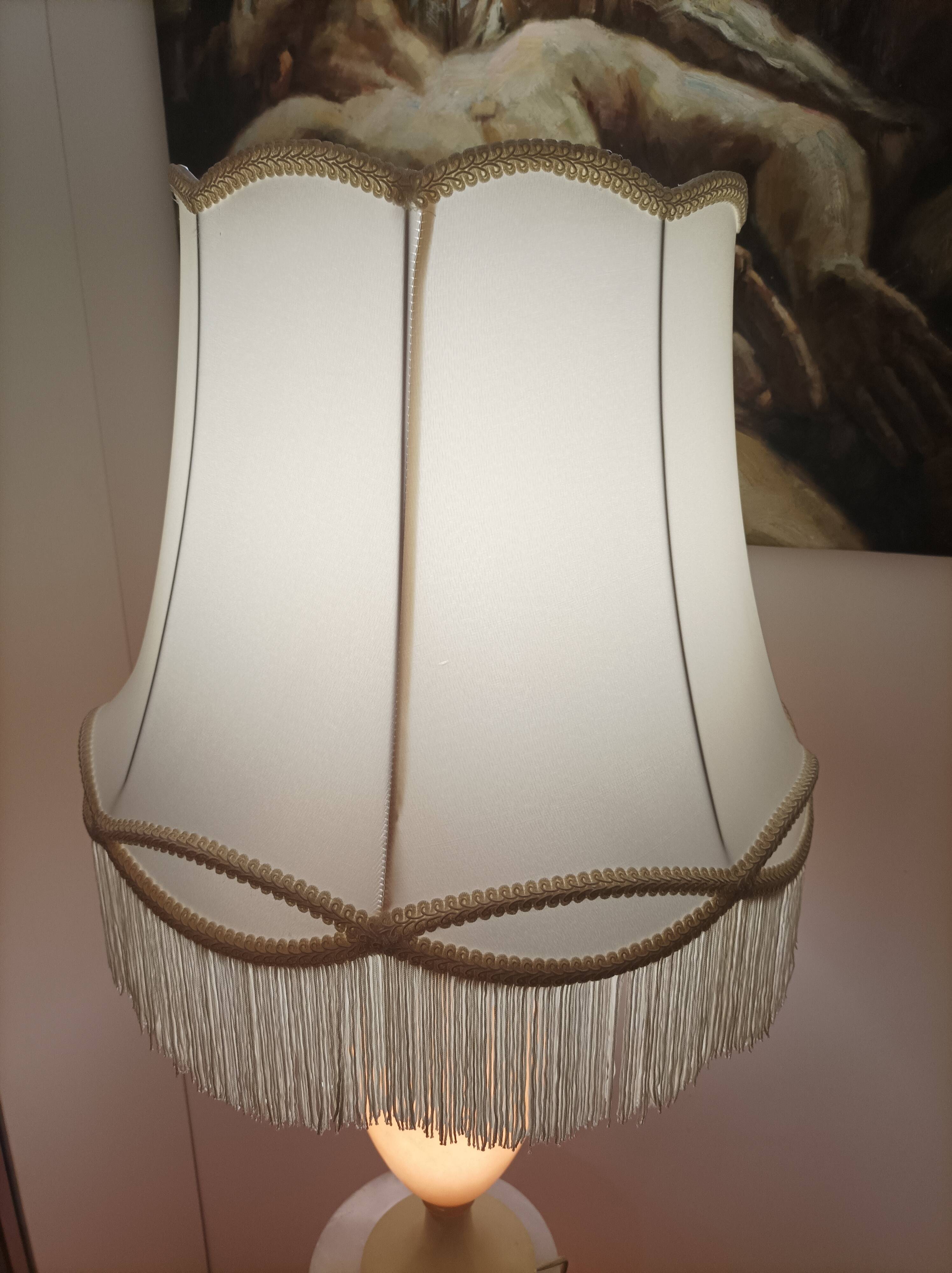 Alabaster lamp and column