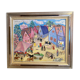 Huile sur toile « le marché au village »