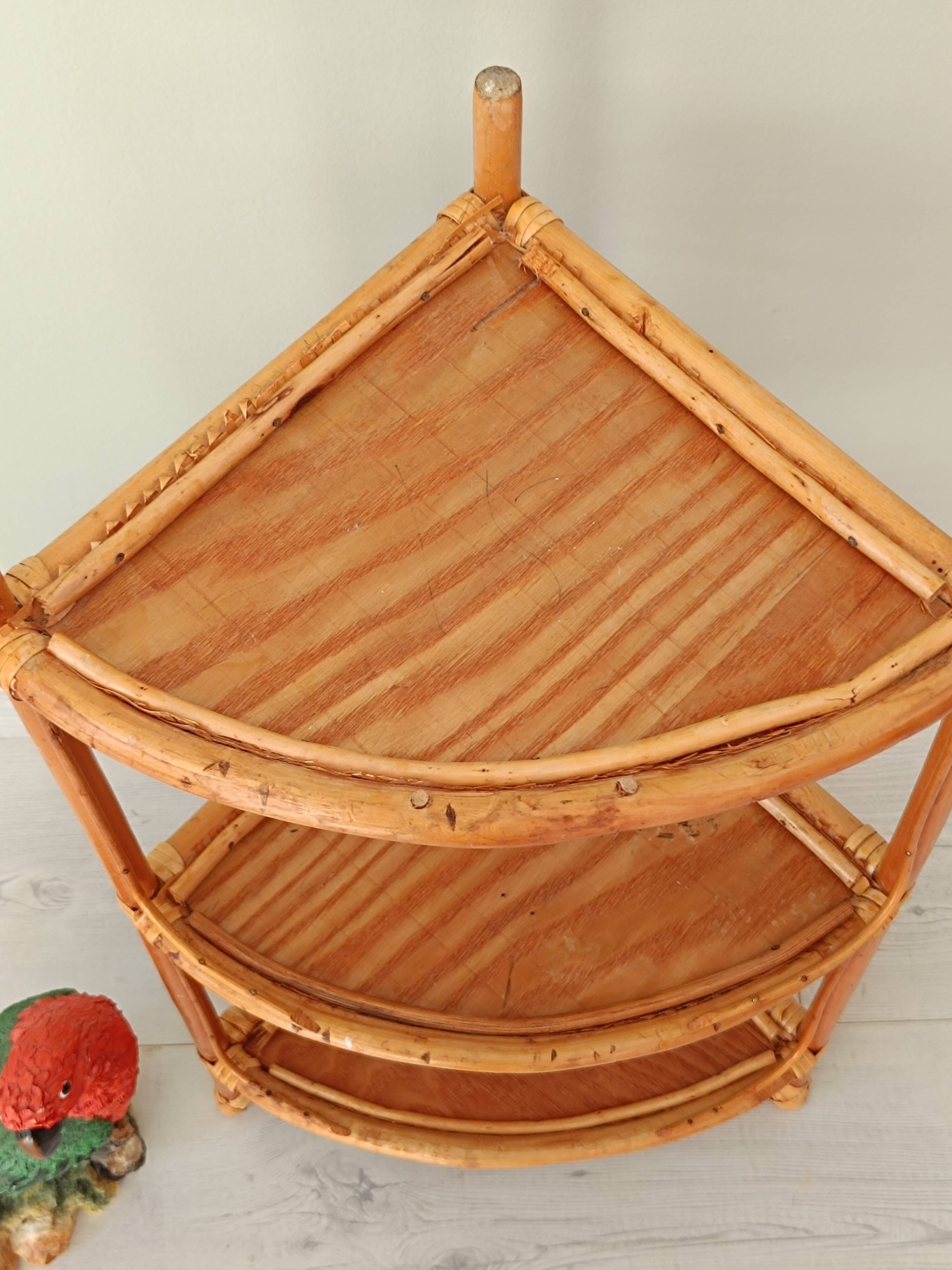 Rattan shelf