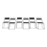 Set of 6 Nuova X-Line chairs, 1977