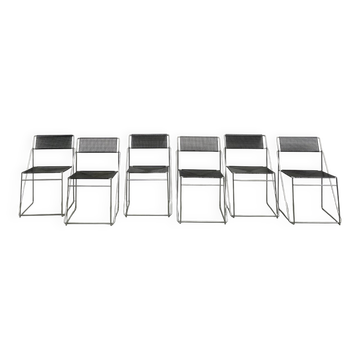Set of 6 Nuova X-Line chairs, 1977
