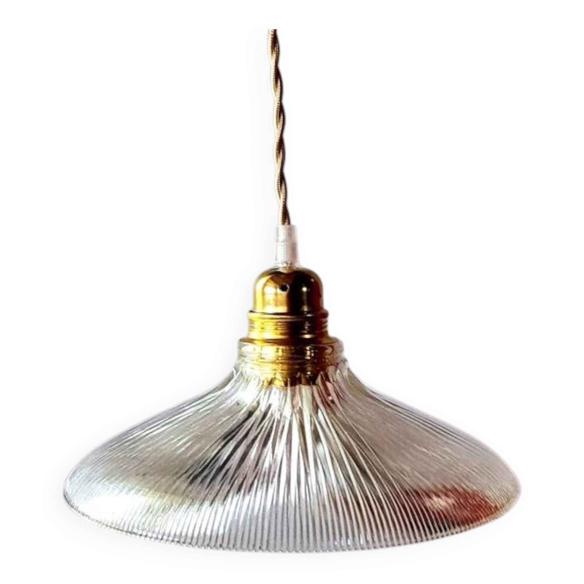 Suspension en verre holophane