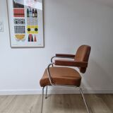 Vintage two-tone skai armchair