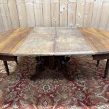 Table à manger ovale à pied centrale époque Napoléon III