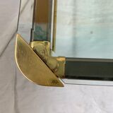 Glass and brass coffee table