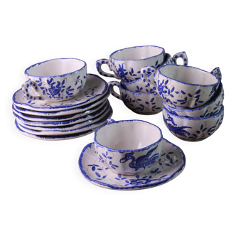 Set of 8 Moustiers cups, tea or coffee (1950s/60s)