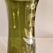Paire de vases en verre émaillé avec libellule, attribués à Legras