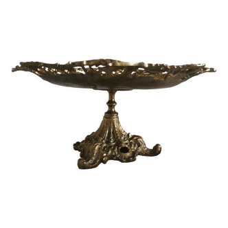 Centre de table en bronze avec décoration nymphe