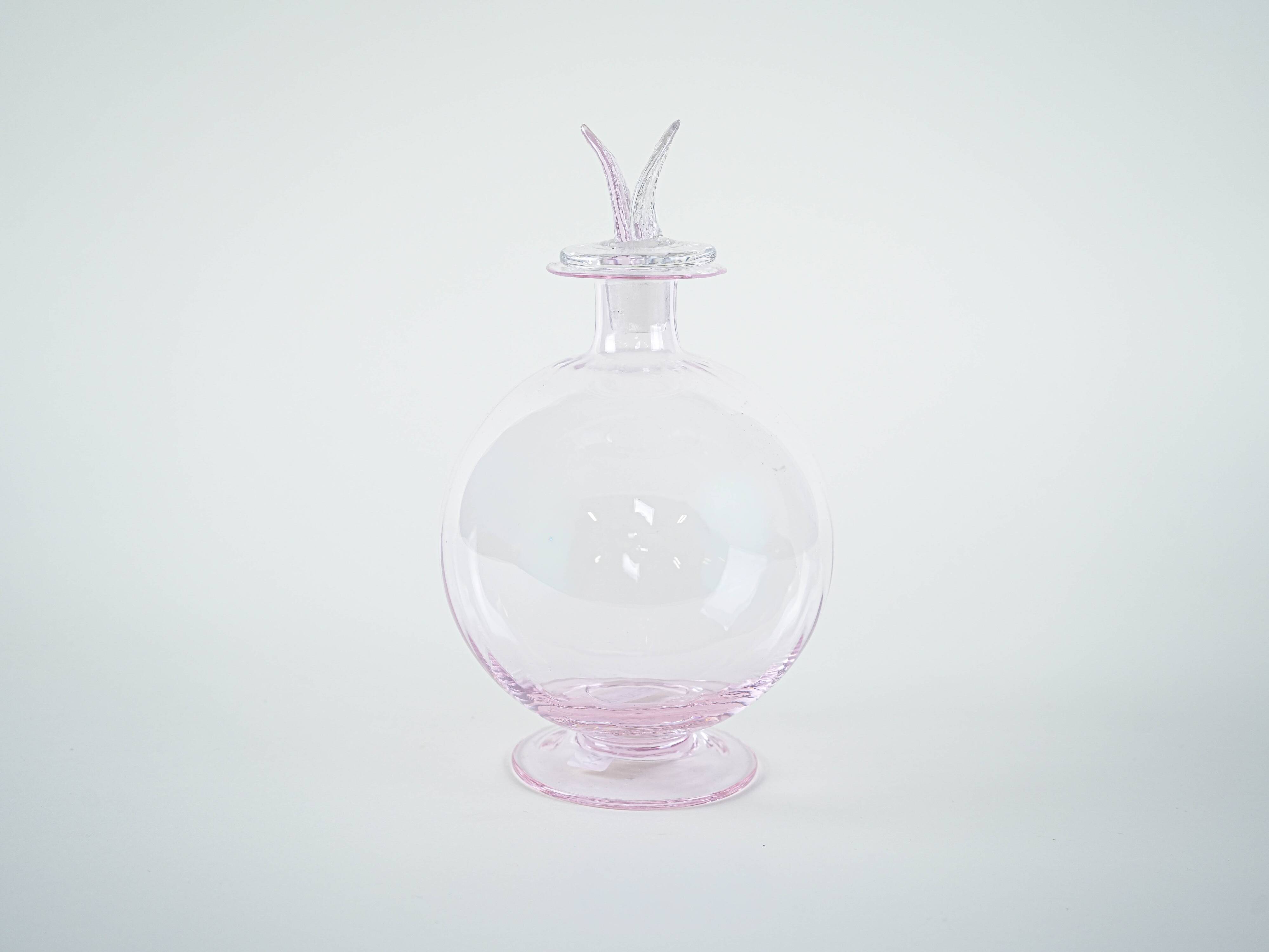 Glass carafe, Italian design, 1970s, manufactured in Italy