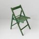 Chaise pliante vintage en bois des années 1970, par Realpina Italie, finition verte