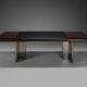Walnut, Metal and Leather Hans von Klier “Il Ponte” Desk for Skipper, 1970s
