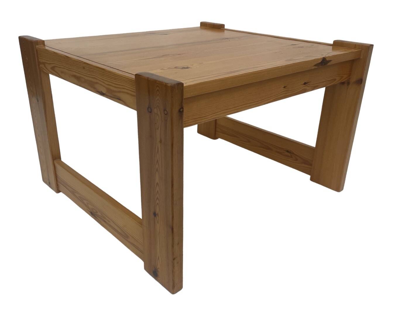 Vintage coffee table pinewood minimalist 1970s