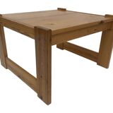 Vintage coffee table pinewood minimalist 1970s