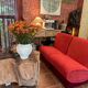 Brick Red Sofa — Sculpted Silhouette
