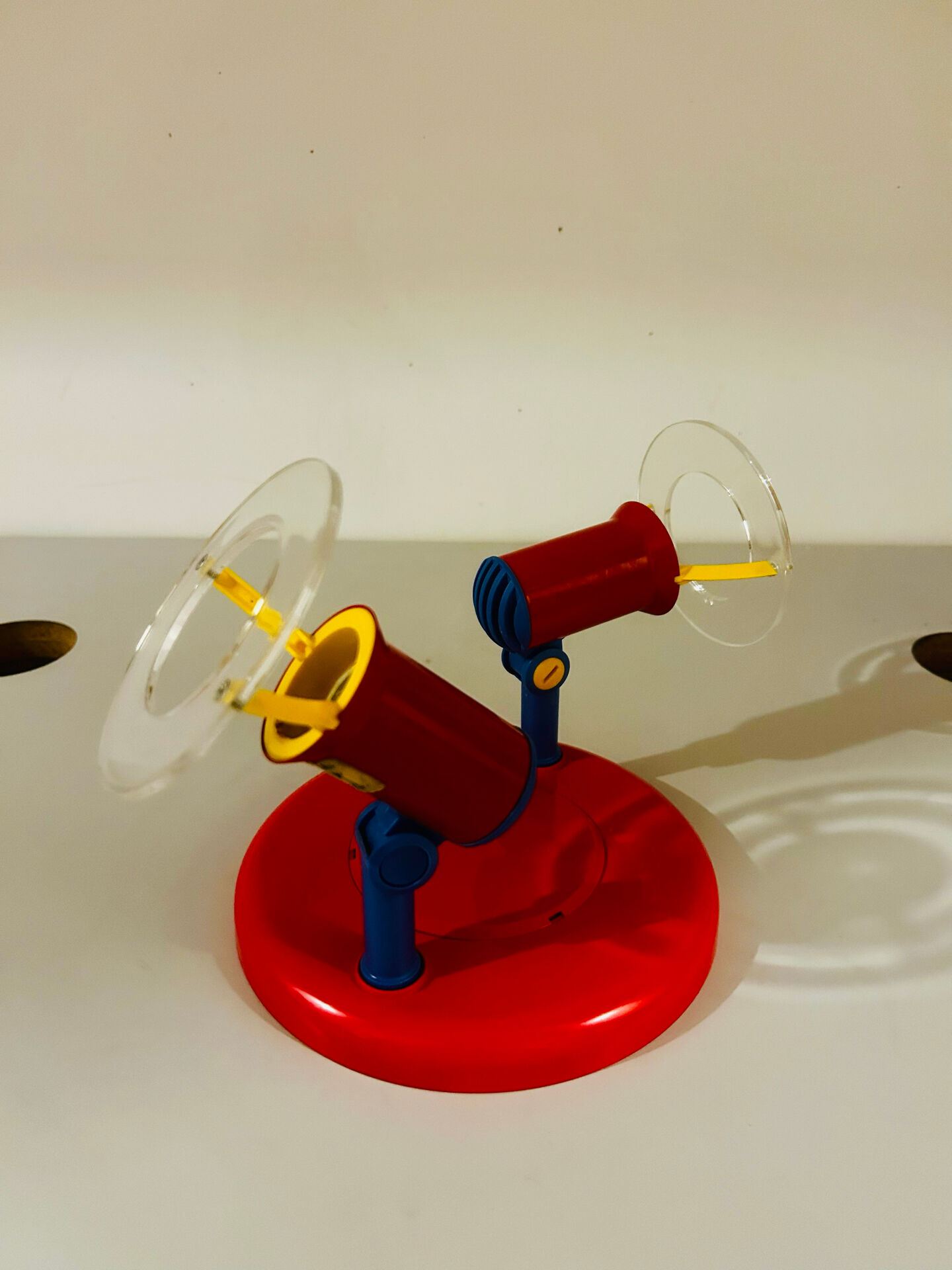 Brilliant Red & Blue Vintage Ceiling Light 1980s Germany