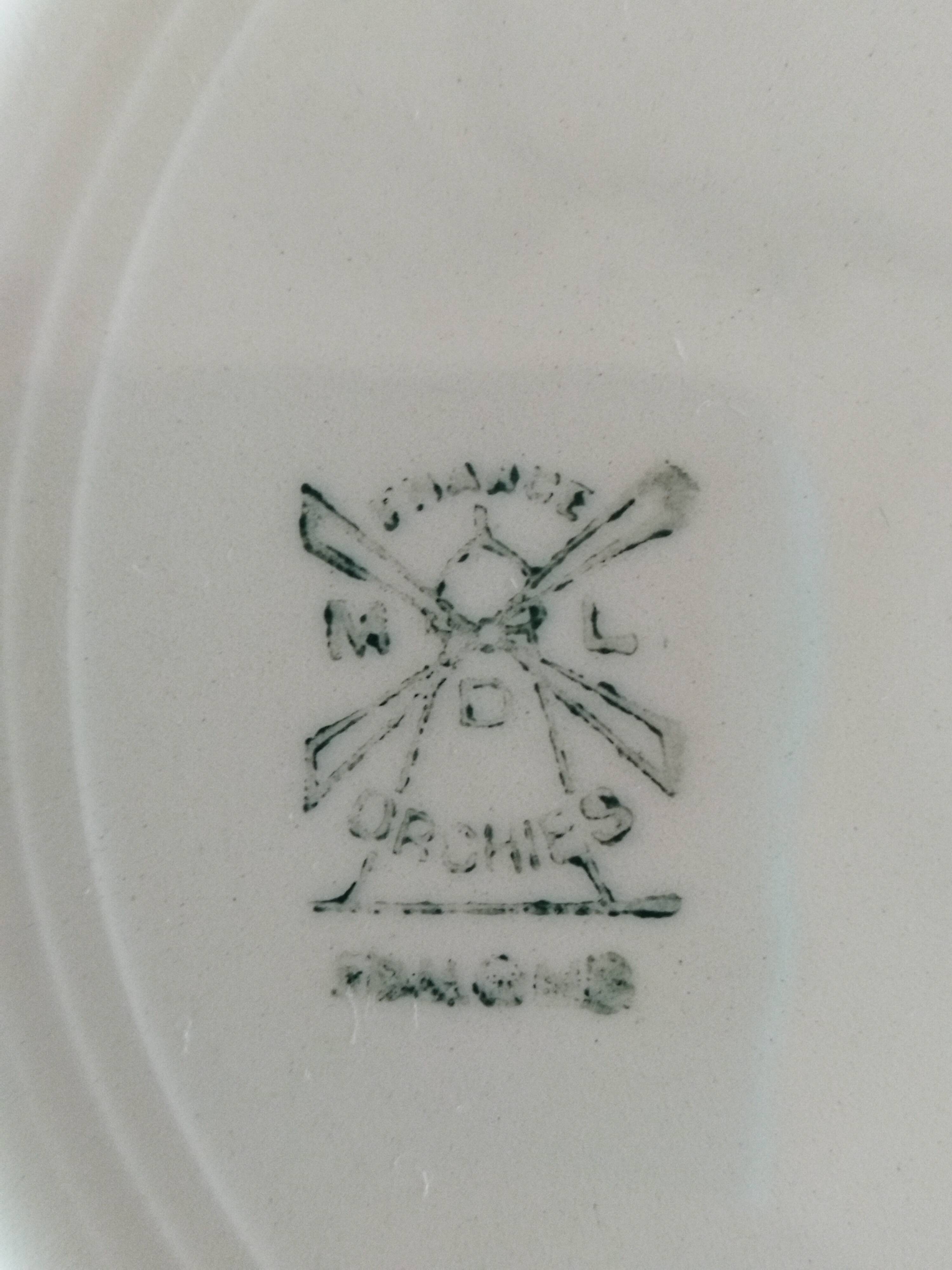 8 French earthenware dinner plates (Gien Sarreguemines Digoin Moulin des Loups Orchies)