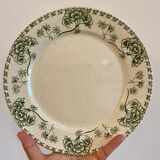 Set of 8 vintage plates in palmyre de sarreguemines iron earth (lot 3)