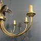 Brushed metal and gold metal pineapple chandelier