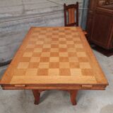 Table gaston poisson chêne moderniste cubique art déco 1940