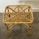 Vintage Italian bamboo square coffee table, 1960s.