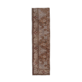 distressed turkish oushak rug runner 2' x 7'10"