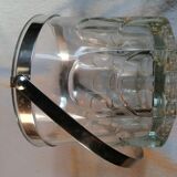 Glass and metal ice bucket