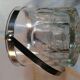 Glass and metal ice bucket