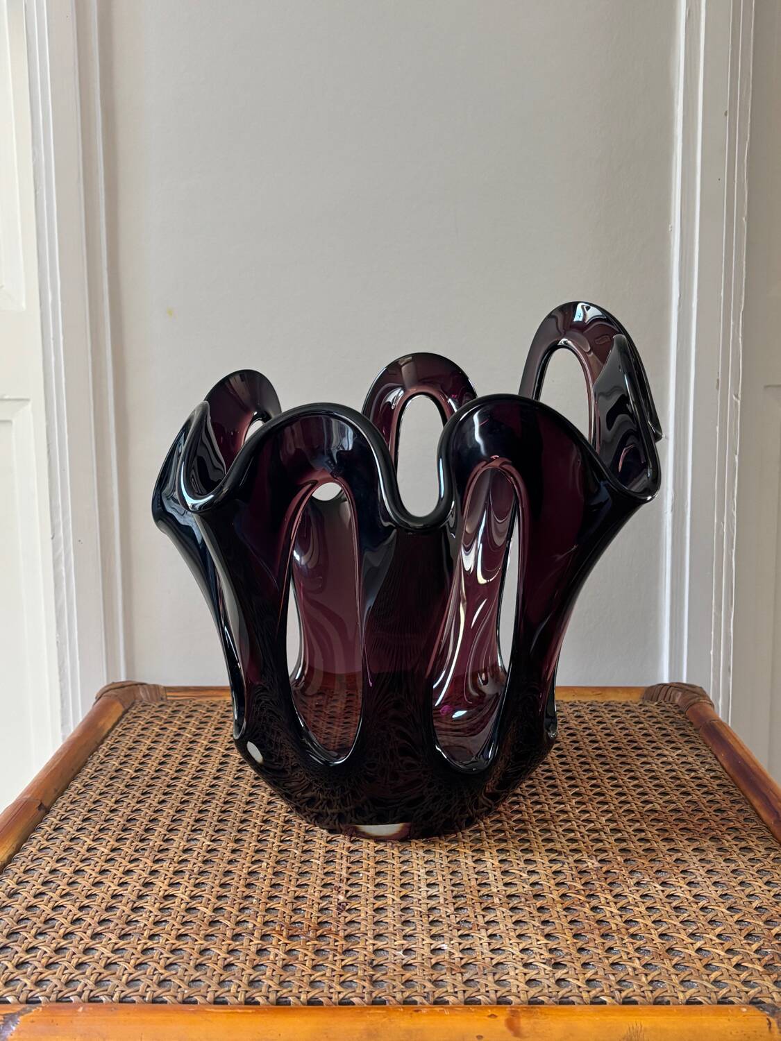 Blown glass vase - art glass - Makora