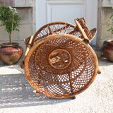 Emmanuelle armchair in rattan and wicker