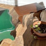 2 vintage wooden bar stools