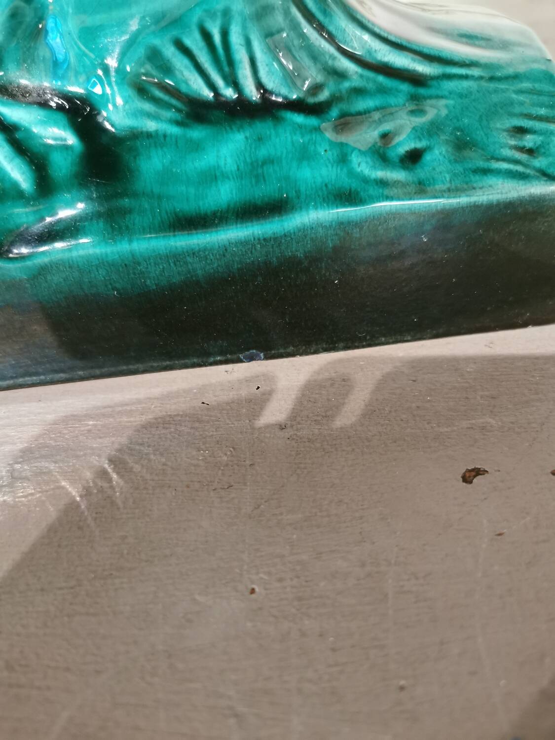 Art Deco Pheasant in Green Ceramic