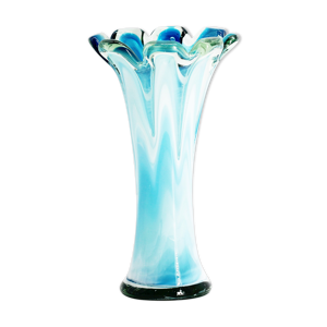 vase bleu en verre