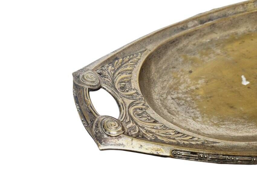 Art Nouveau glass plate from the Austro-Hungarian Empire, 1900s.