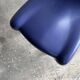 Vintage Louis XII armchair by Philippe Starck, molded blue plastic shell and metal legs