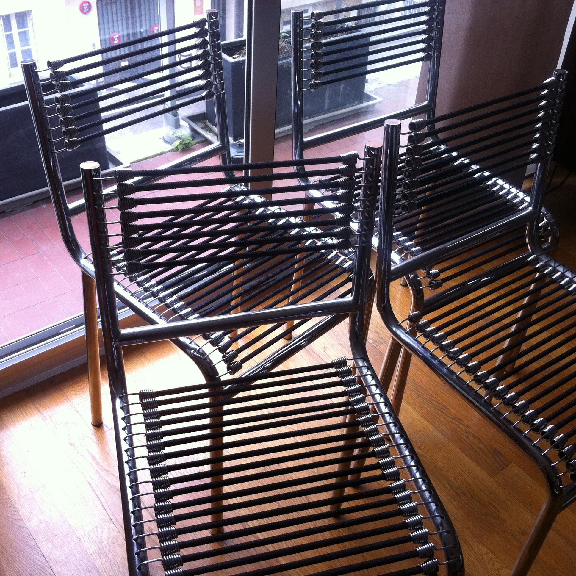 Set of 4 chairs "sandow" by René Herbst