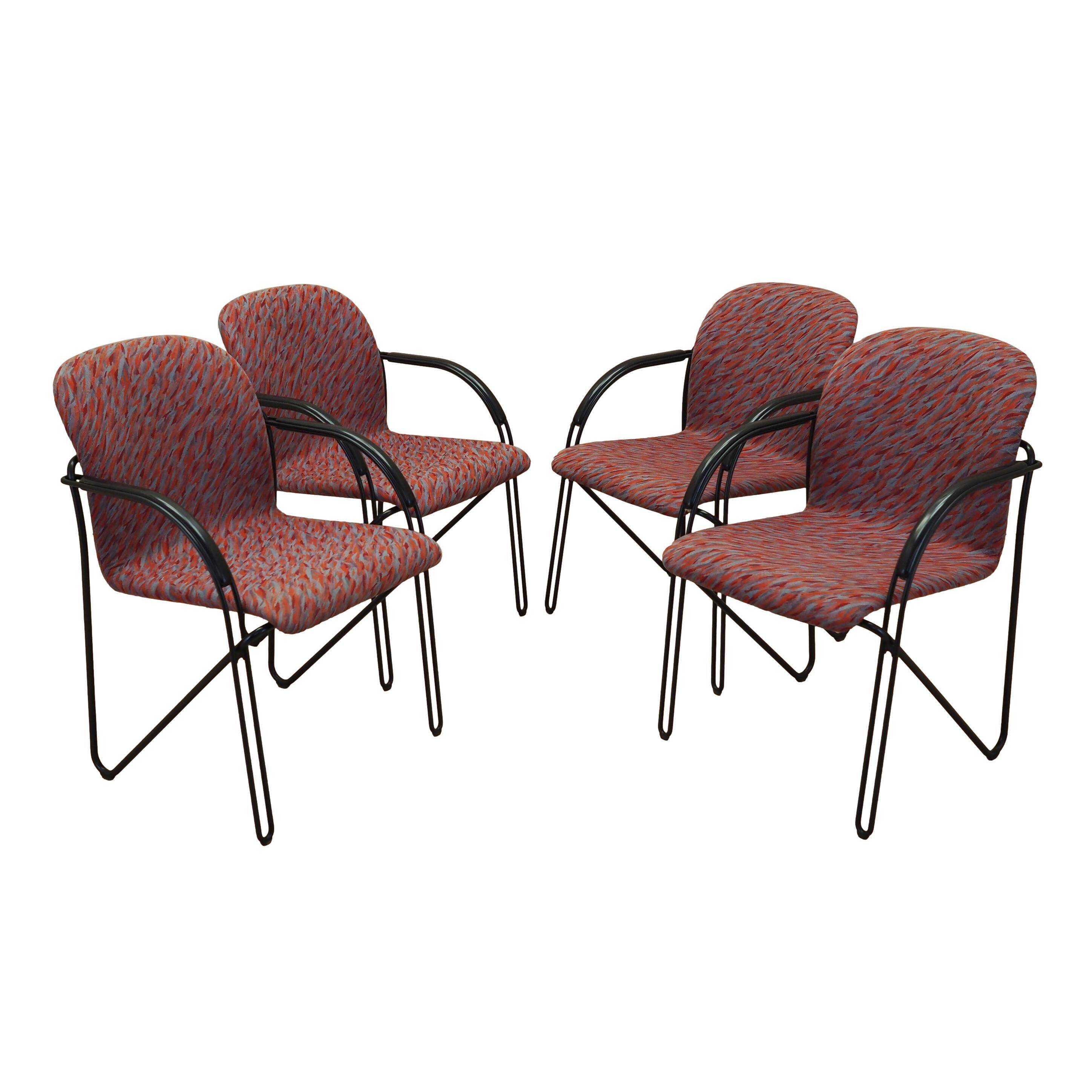 Set of four chairs, Italian design, 1980s, production: Italy