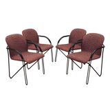 Set of four chairs, Italian design, 1980s, production: Italy
