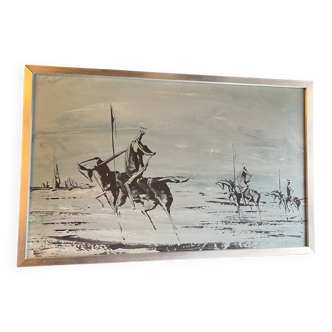 Peinture sur bois Don Quichotte