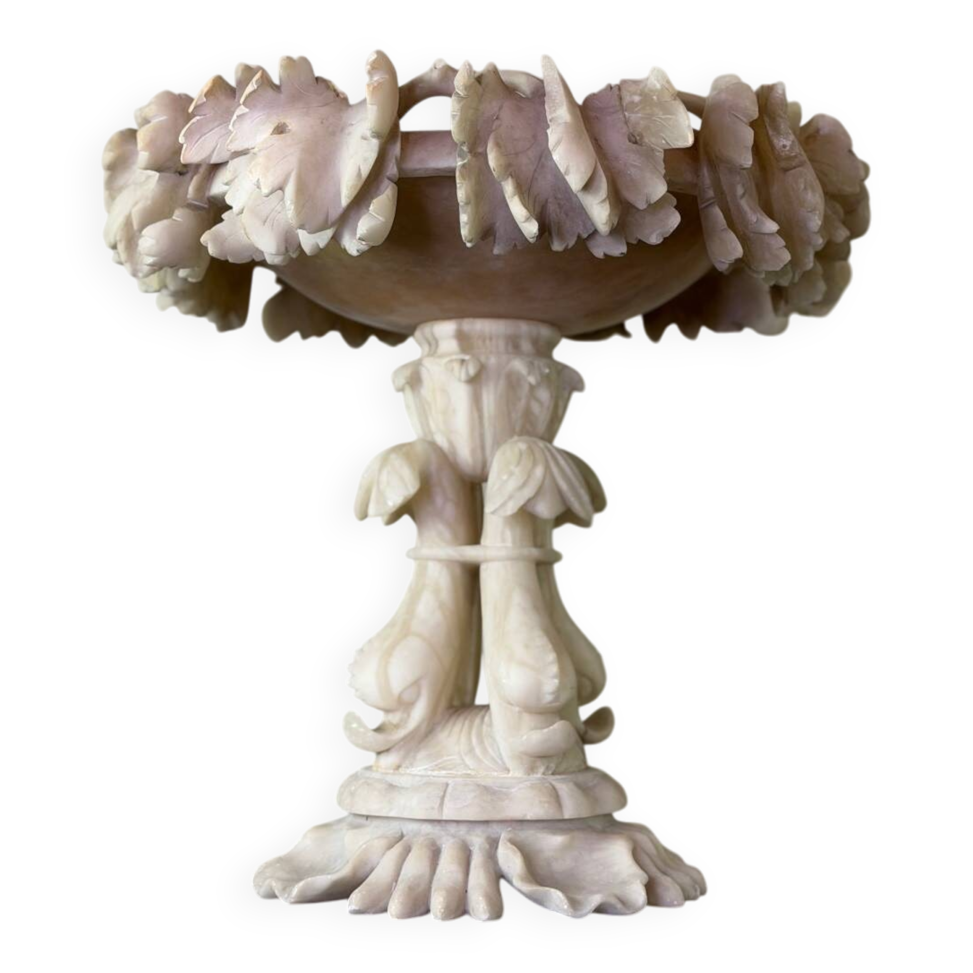 Large alabaster bowl Italy around 1900