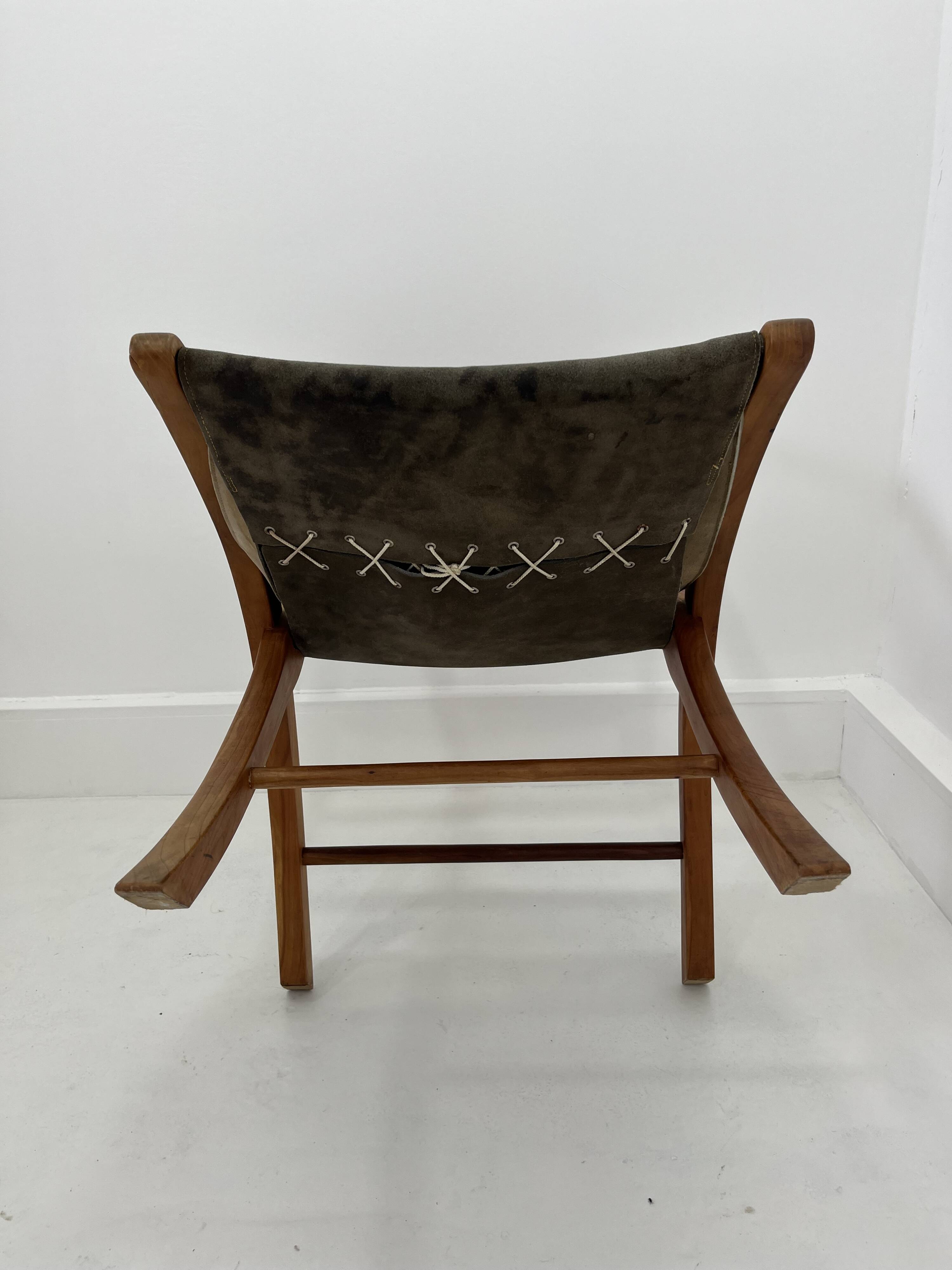 Vintage Leather Lounge Chair, 1970s