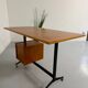 Vintage Italian design desk from the 1960s in wood and metal.