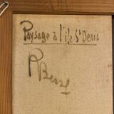 Painting, oil on canvas, Landscape on the island of St Denis by Raymond Besse.