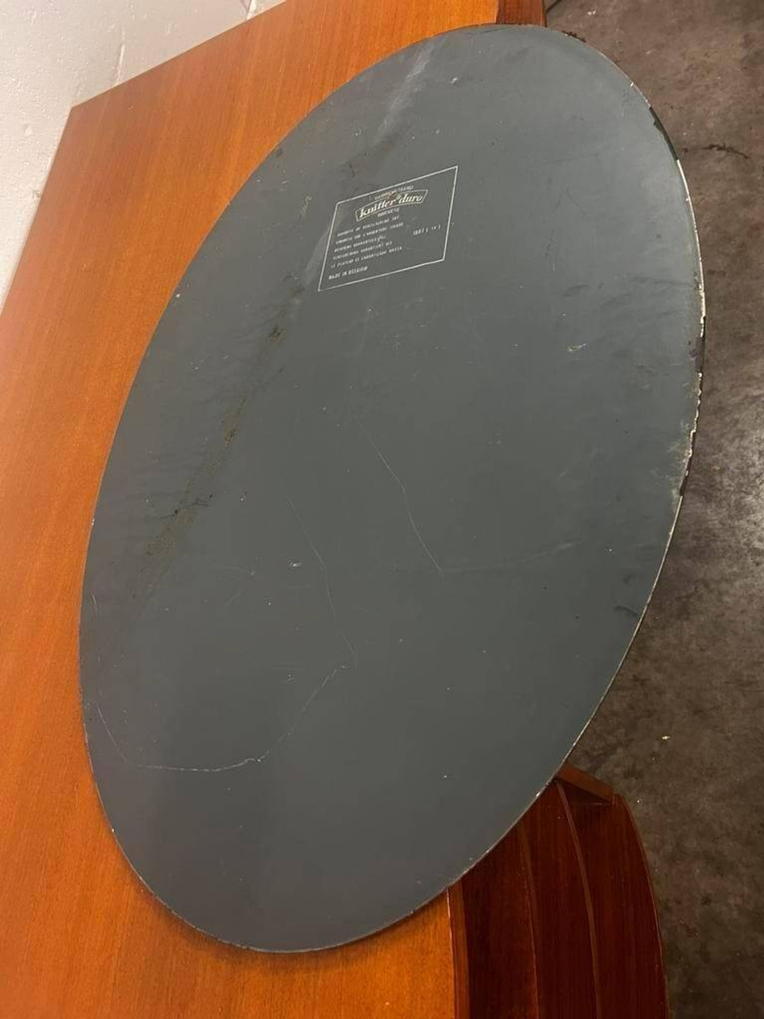 Miroir mural ovale vintage en verre KNITTER DURO