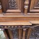 Antique Henri II style solid walnut sideboard with 6 doors and 2 drawers