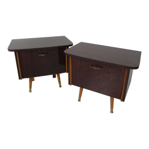 2 tables de chevet vintage