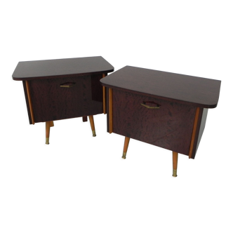 2 tables de chevet vintage