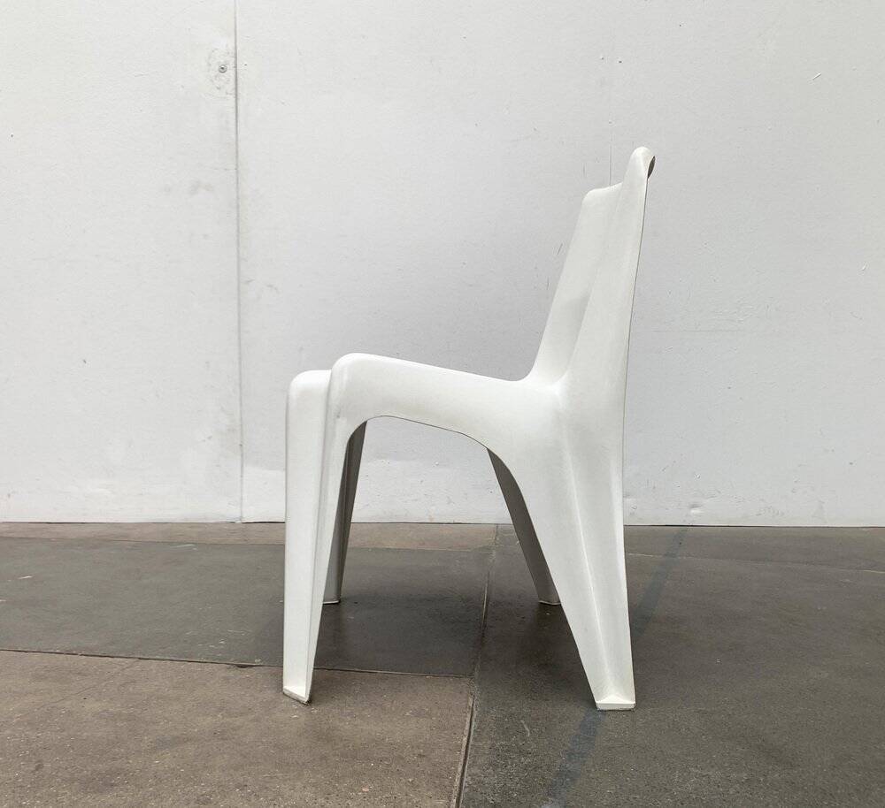 Stackable German chair in mid-century space age style by Helmut Bätzner for Bofinger, 1960s.