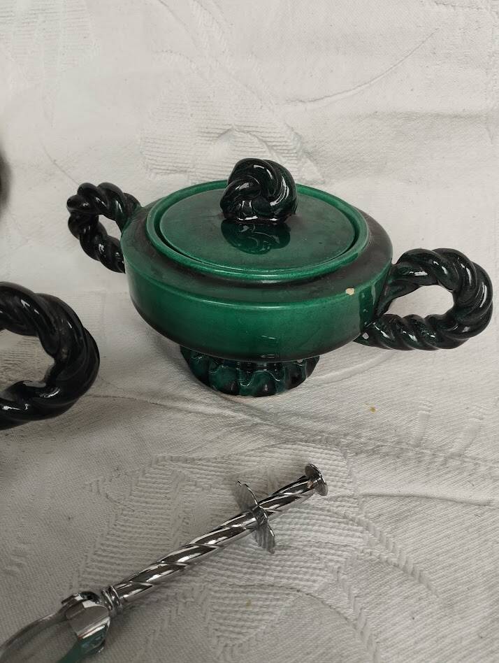 Vallauris green tea set – 1960s
