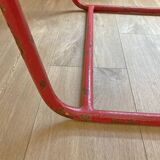 Perforated metal coffee table from the 1950s