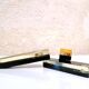 Set of 11 blackened resin knife holders, 1970s